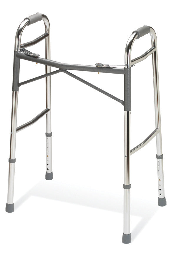 Youth Heavy-Duty Two Button Folding Walkers, inside width 19 inch