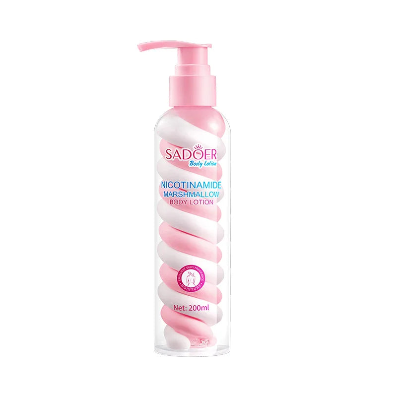 200ml Niacinamide Marshmallow Beauty Body Lotion, Moisturizing and Nourishing Light Beige, Restores Softness and Delicacy, Moisturizing and Smooth Light Beige Cream