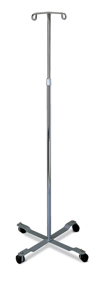 Chrome Four Leg IV Poles, Ram's Horn