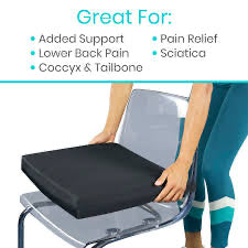 Vive Wheelchair Cushion - Gel Seat Pad for Coccyx, Orthopedic Back Support, Sciatica & Tailbone Pain Relief