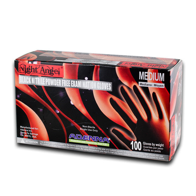 Nitrile Powder Free Exam Gloves, Black Color