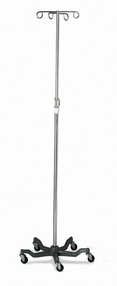 Chrome Five Leg IV Poles, Ram's Horn  [CASE of 2]