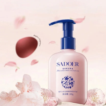 280g Sakura Moisturizing Vitamin E Hand Cream, Contains Sodium Hyaluronate, Centella Asiatica, Cherry Blossom Extract and Other Skin-Friendly Ingredients, with a Silky and Soft Texture, Refreshing and Non-Sticky, Moisturizes