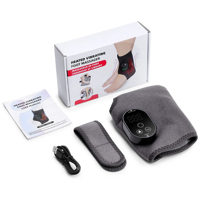Dual Motor Foot Heat Massager 6 Levels Heating 3 Vibration Massage Foot and Ankle Joint Hot Compress Protection Support Tool