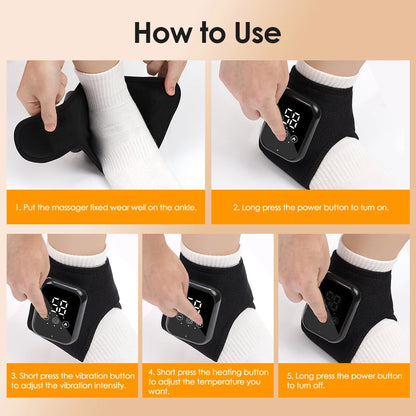 Electric Heated Wrist Brace Adjustable Hot Compress Vibration Massage Hand Wrist Foot Ankle Guard Band Carpal Wrap Support Brace