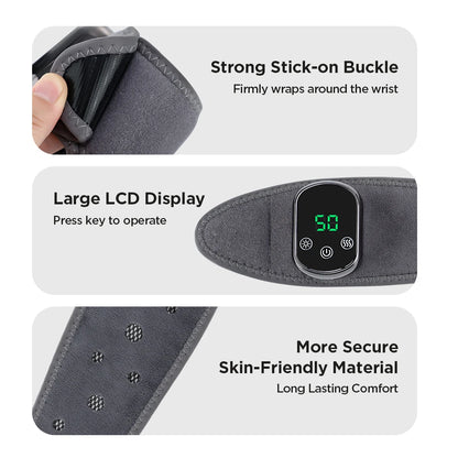 Electric Heated Wrist Brace Adjustable Hot Compress Vibration Massage Hand Wrist Foot Ankle Guard Band Carpal Wrap Support Brace