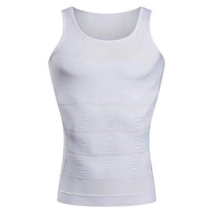 YBFDO Men Body Shaper Slimming Compression Vest Undershirt Seamless Waist Trainer Tank Top Belly Control Weight Loss Shapewear