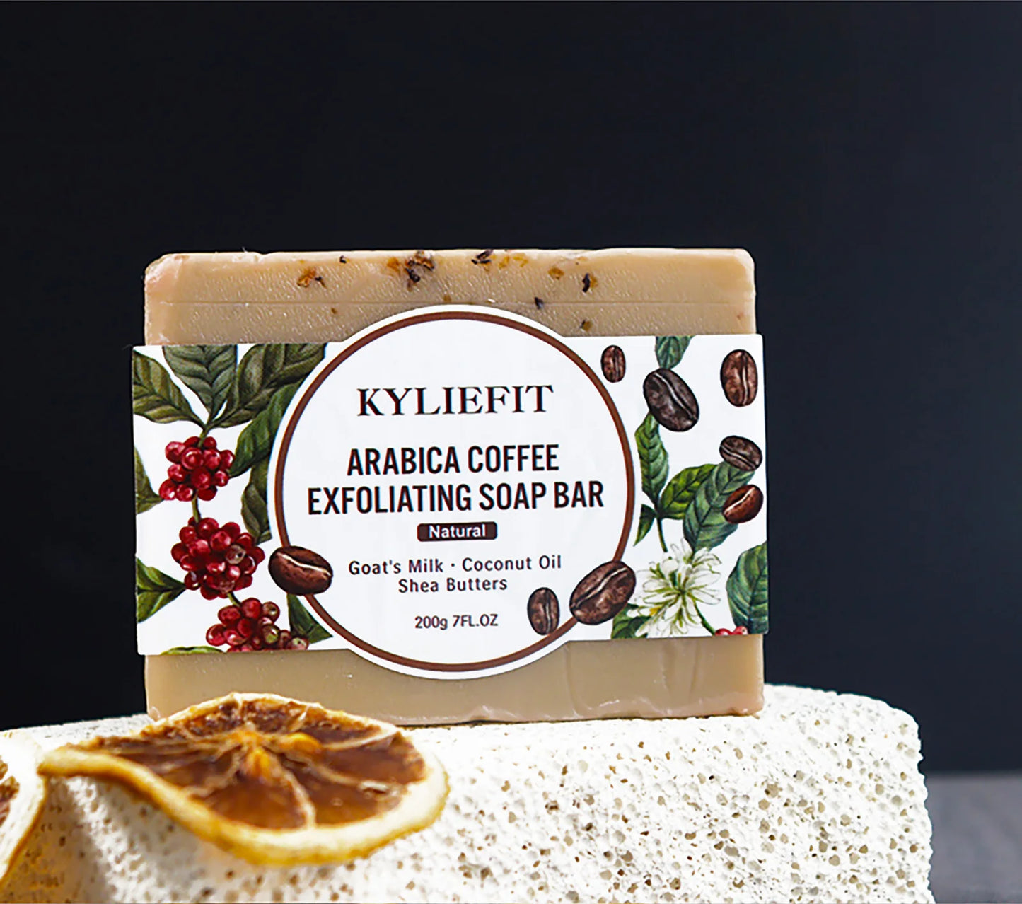 KYLIEFIT Coffee & Brazilian Nut Shea Sugar Scrub, Lightening, Whitening, Exfolilate, Nourishing, Cleaning Skin, for Face, Body