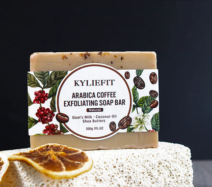 KYLIEFIT Coffee & Brazilian Nut Shea Sugar Scrub, Lightening, Whitening, Exfolilate, Nourishing, Cleaning Skin, for Face, Body