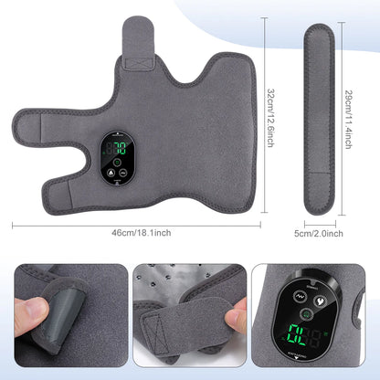 Dual Motor Foot Heat Massager 6 Levels Heating 3 Vibration Massage Foot and Ankle Joint Hot Compress Protection Support Tool
