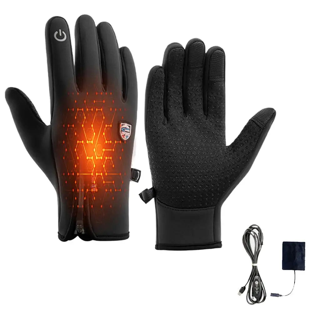 Electric Heating Glove Heated Gloves for Men Women Winter Gloves for Cold Weather Work USB with Touchscreen Fingers