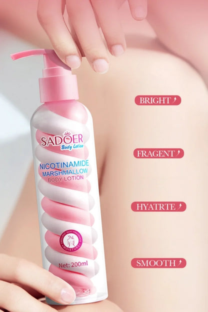 200ml Niacinamide Marshmallow Beauty Body Lotion, Moisturizing and Nourishing Light Beige, Restores Softness and Delicacy, Moisturizing and Smooth Light Beige Cream