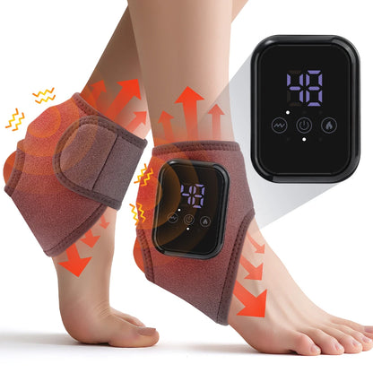 Electric Heated Wrist Brace Adjustable Hot Compress Vibration Massage Hand Wrist Foot Ankle Guard Band Carpal Wrap Support Brace