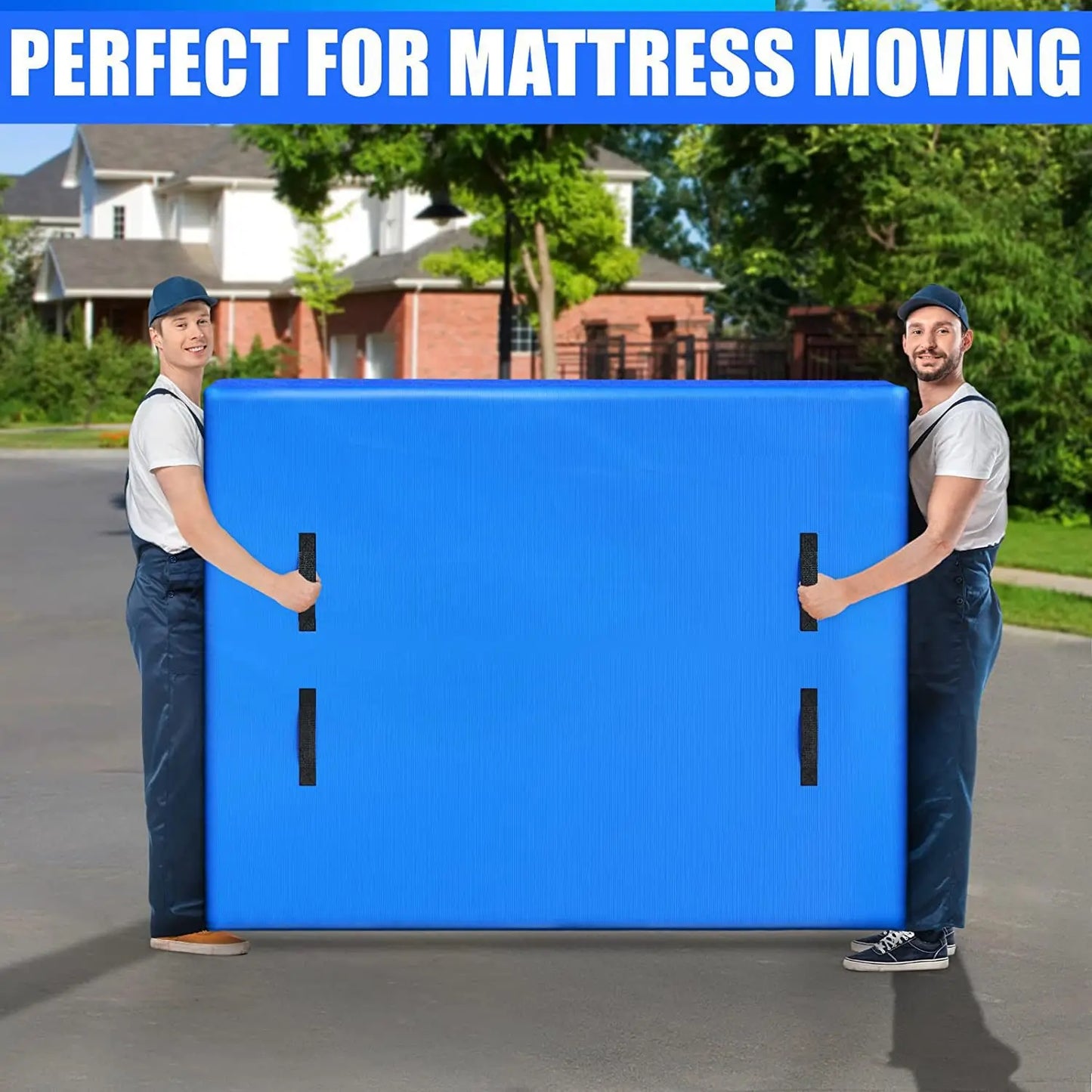 Mattress Protector Bag for Moving, with Sturdy Handles & Heavy-Duty Zipper, Essential Heavy-Duty Storage & Packaging Cover