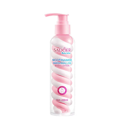 200ml Niacinamide Marshmallow Beauty Body Lotion, Moisturizing and Nourishing Light Beige, Restores Softness and Delicacy, Moisturizing and Smooth Light Beige Cream