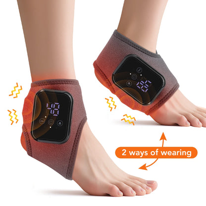 Electric Heated Wrist Brace Adjustable Hot Compress Vibration Massage Hand Wrist Foot Ankle Guard Band Carpal Wrap Support Brace