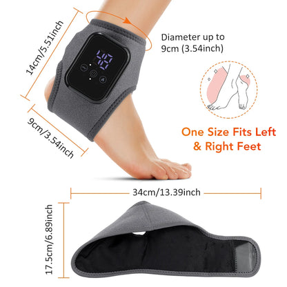 Electric Heated Wrist Brace Adjustable Hot Compress Vibration Massage Hand Wrist Foot Ankle Guard Band Carpal Wrap Support Brace