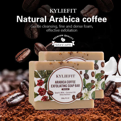 KYLIEFIT Coffee & Brazilian Nut Shea Sugar Scrub, Lightening, Whitening, Exfolilate, Nourishing, Cleaning Skin, for Face, Body