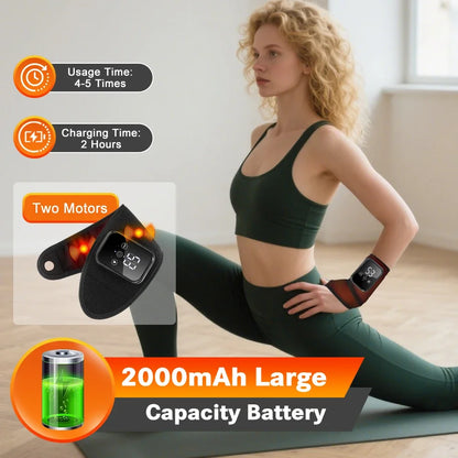 Electric Heated Wrist Brace Adjustable Hot Compress Vibration Massage Hand Wrist Foot Ankle Guard Band Carpal Wrap Support Brace