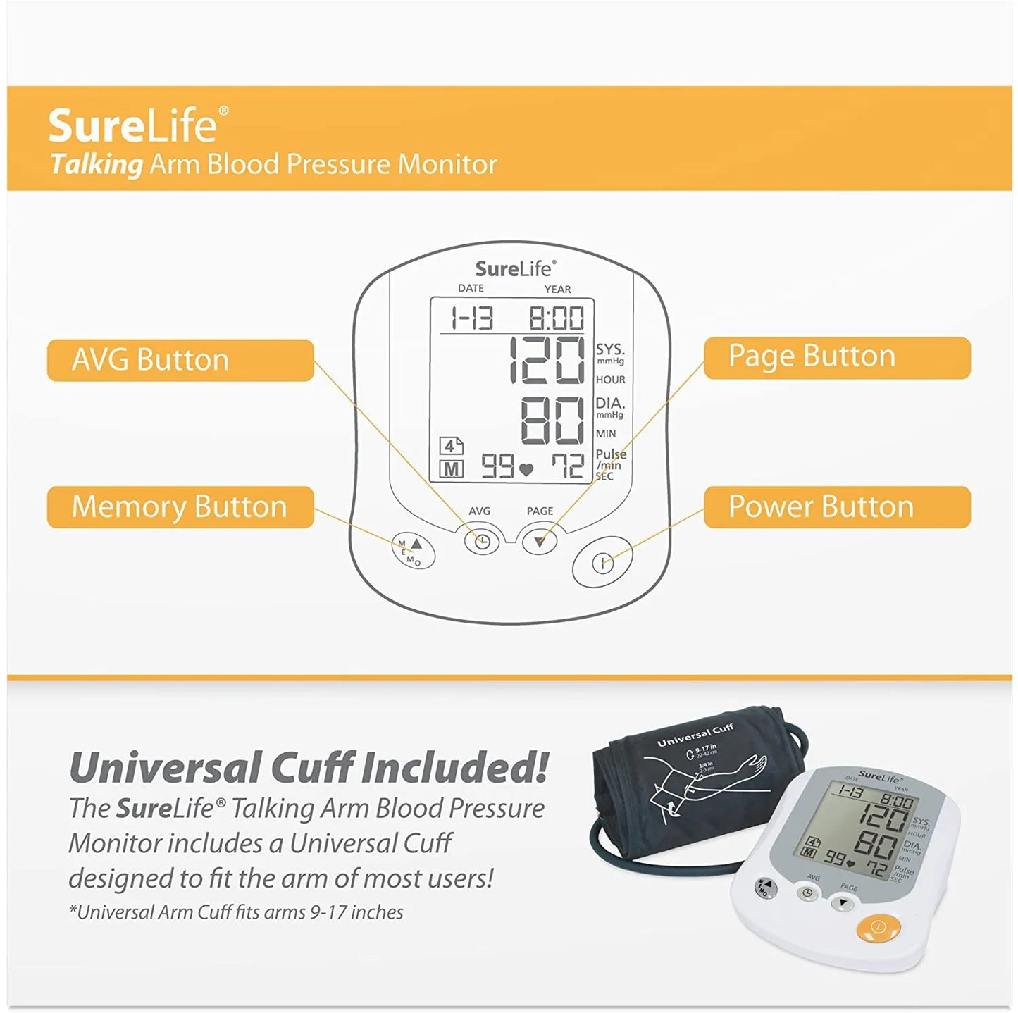 Surelife Arm Blood Pressure Monitor