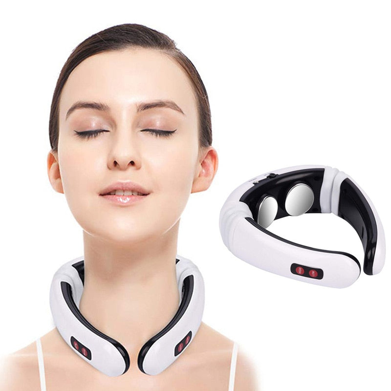 Electric Pulse Neck Massager Cervical Vertebra Impulse Massage Acupuncture Magnetic Therapy Stimulator Health Relief Pain Tool