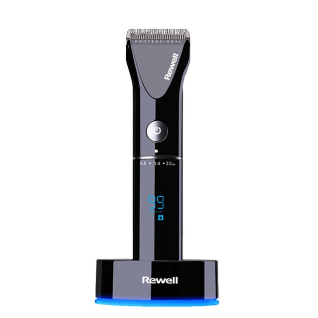 professional hair clipper rechargeable trimmer lithium battery Titanium alloy blade cutter adjustable comb Fine-tuning 100-240V