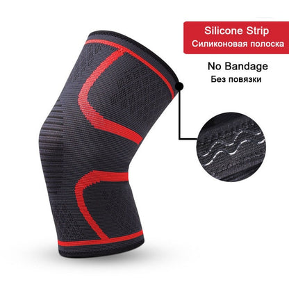 1PC Pressurized Sports Knee Brace Support Elastic Breathable Basketball  Knee Pad Fitness Gear Volleyball Running Knee Protector