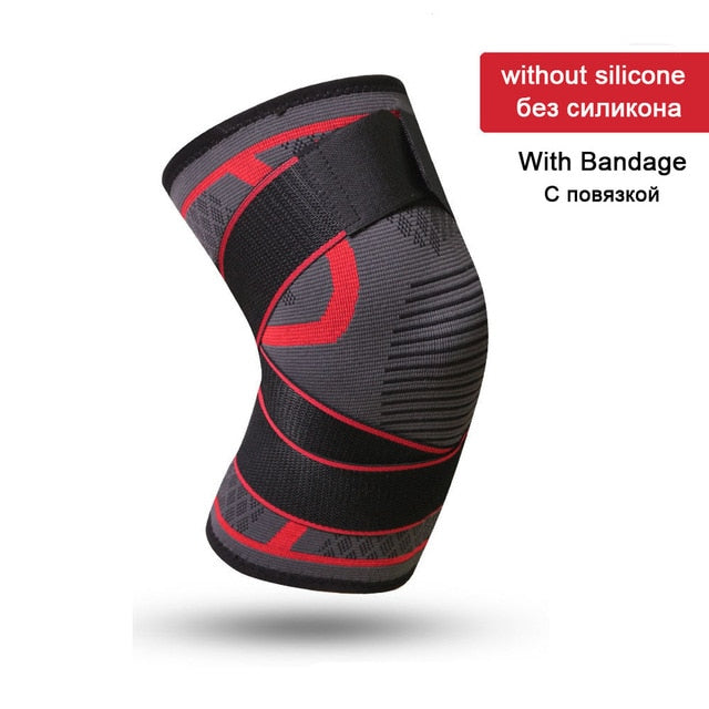1PC Pressurized Sports Knee Brace Support Elastic Breathable Basketball  Knee Pad Fitness Gear Volleyball Running Knee Protector