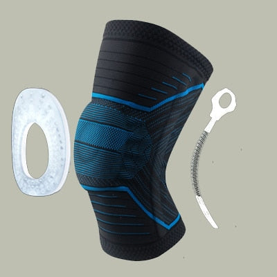 1 PCS Volleyball Basketball Running Knee Support Sports Protector Knee Sleeve Silicon Padded Protection Compression Knee Pads