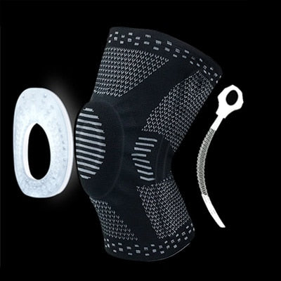 1 PCS Volleyball Basketball Running Knee Support Sports Protector Knee Sleeve Silicon Padded Protection Compression Knee Pads