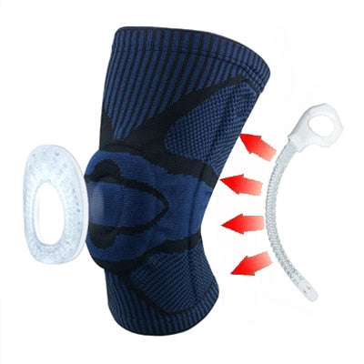 1 PCS Volleyball Basketball Running Knee Support Sports Protector Knee Sleeve Silicon Padded Protection Compression Knee Pads