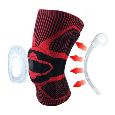 1 PCS Volleyball Basketball Running Knee Support Sports Protector Knee Sleeve Silicon Padded Protection Compression Knee Pads