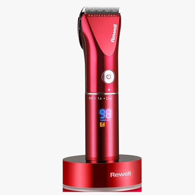 Ansirao Hair Clipper men Rechargeable Electric Hair Trimmer Professional Shaver Razor Red hair cutter cutting Shaving machine