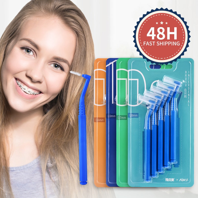 Y-Kelin 10pcs 0.6-1.0 mm Adults Interdental Brush Clean Between Teeth Floss Toothpick Oral Care Tool Dental   Orthodontic