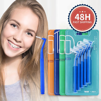Y-Kelin 10pcs 0.6-1.0 mm Adults Interdental Brush Clean Between Teeth Floss Toothpick Oral Care Tool Dental   Orthodontic