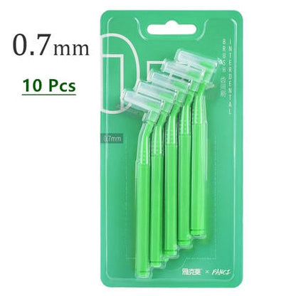 Y-Kelin 10pcs 0.6-1.0 mm Adults Interdental Brush Clean Between Teeth Floss Toothpick Oral Care Tool Dental   Orthodontic