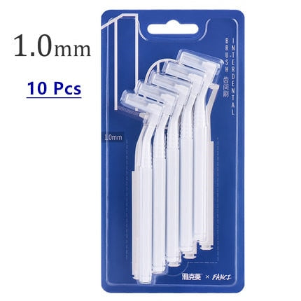 Y-Kelin 10pcs 0.6-1.0 mm Adults Interdental Brush Clean Between Teeth Floss Toothpick Oral Care Tool Dental   Orthodontic