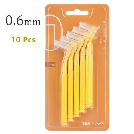Y-Kelin 10pcs 0.6-1.0 mm Adults Interdental Brush Clean Between Teeth Floss Toothpick Oral Care Tool Dental   Orthodontic