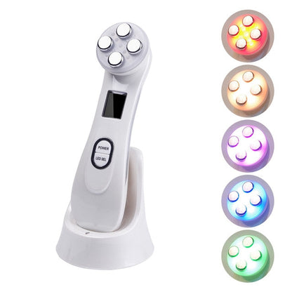 LED Facial Massage Facial Mesotherapy 5 in 1 LED Photon Therapy Device Anti Aging Wrinkles Blackhead Acne Reduce Skin Care Tools
