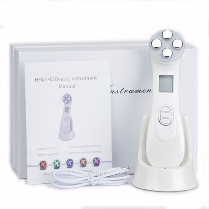 LED Facial Massage Facial Mesotherapy 5 in 1 LED Photon Therapy Device Anti Aging Wrinkles Blackhead Acne Reduce Skin Care Tools