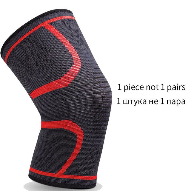 1PC Pressurized Sports Knee Brace Support Elastic Breathable Basketball  Knee Pad Fitness Gear Volleyball Running Knee Protector