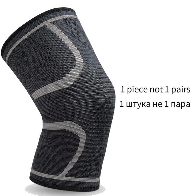 1PC Pressurized Sports Knee Brace Support Elastic Breathable Basketball  Knee Pad Fitness Gear Volleyball Running Knee Protector