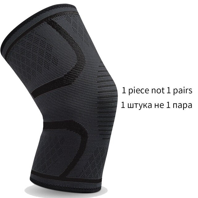 1PC Pressurized Sports Knee Brace Support Elastic Breathable Basketball  Knee Pad Fitness Gear Volleyball Running Knee Protector