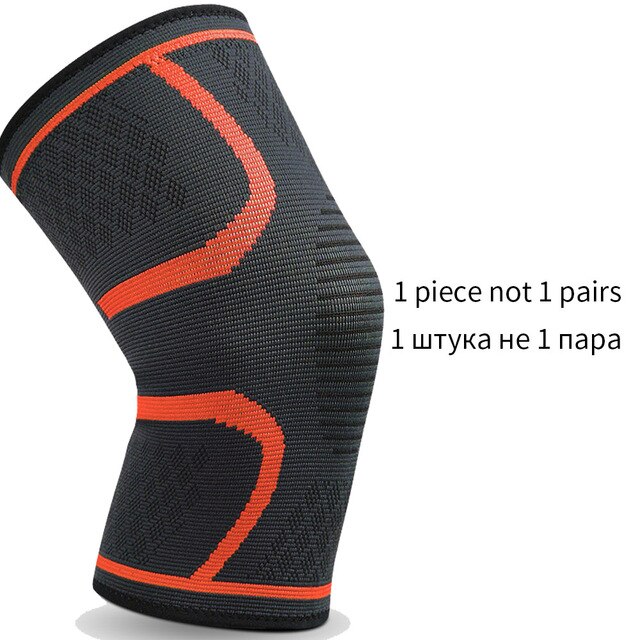 1PC Pressurized Sports Knee Brace Support Elastic Breathable Basketball  Knee Pad Fitness Gear Volleyball Running Knee Protector
