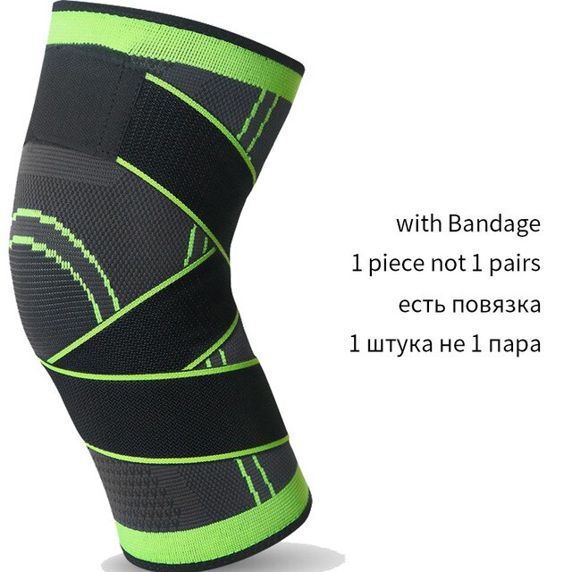 1PC Pressurized Sports Knee Brace Support Elastic Breathable Basketball  Knee Pad Fitness Gear Volleyball Running Knee Protector