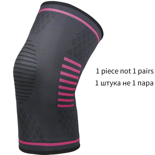 1PC Pressurized Sports Knee Brace Support Elastic Breathable Basketball  Knee Pad Fitness Gear Volleyball Running Knee Protector