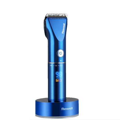 professional hair clipper rechargeable trimmer lithium battery Titanium alloy blade cutter adjustable comb Fine-tuning 100-240V
